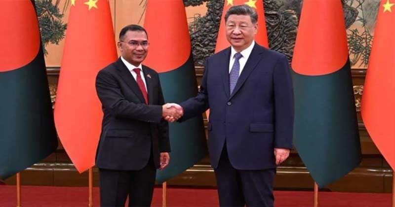 শি জিনপিংয়ের সঙ্গে বৈঠক করলেন প্রধানমন্ত্রী তারেক রহমান